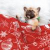 ZORIN Washable Dog Blanket, Soft Flannel, Snowflake and Ball Pattern, 60 x 40 cm view 3