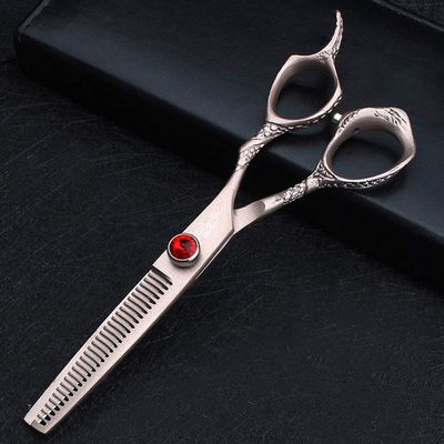 RWRAPS Hair Cutting Scissors Set, Professional Hair and Thinning Scissors, 6-Inch Silver Tooth and Black Tooth
