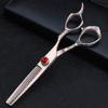 RWRAPS Hair Cutting Scissors Set, Professional Hair and Thinning Scissors, 6-Inch Silver Tooth and Black Tooth view 1