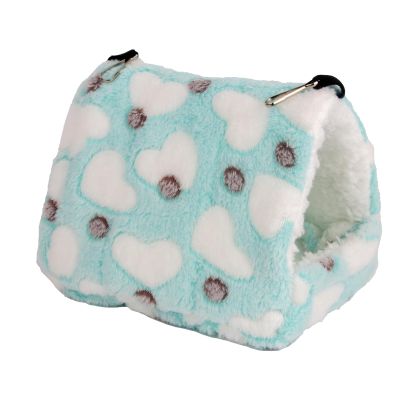 FANSU Guinea Pig Bed Hideaway, Washable Cozy Winter Cave for Small Pets, 16 x 13 x 16 cm, Green Paw