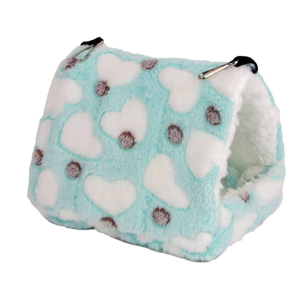 FANSU Guinea Pig Bed Hideaway, Washable Cozy Winter Cave for Small Pets, 16 x 13 x 16 cm, Green Paw
