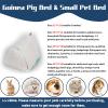 FANSU Guinea Pig Bed Hideaway, Washable Cozy Winter Cave for Small Pets, 16 x 13 x 16 cm, Green Paw view 2