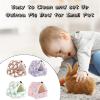 FANSU Guinea Pig Bed Hideaway, Washable Cozy Winter Cave for Small Pets, 16 x 13 x 16 cm, Green Paw view 4