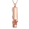Urn Necklace for Ashes for Men and Adults, Stainless Steel 18-Wheeler Semi-Truck Cremation Jewelry Pendant, Ash Holder Memorial Medallion, No Gemstone view 1