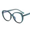 PARWANA Round Oversized Blue-Light-Blocking Computer Reading Glasses, Green, +0.00 view 1