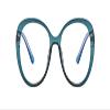 PARWANA Round Oversized Blue-Light-Blocking Computer Reading Glasses, Green, +0.00 view 2