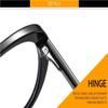 PARWANA Round Oversized Blue-Light-Blocking Computer Reading Glasses, Green, +0.00 view 4