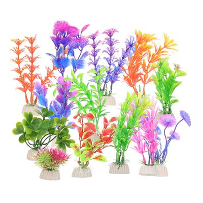 Minkissy Artificial Aquarium Plants Decoration Set