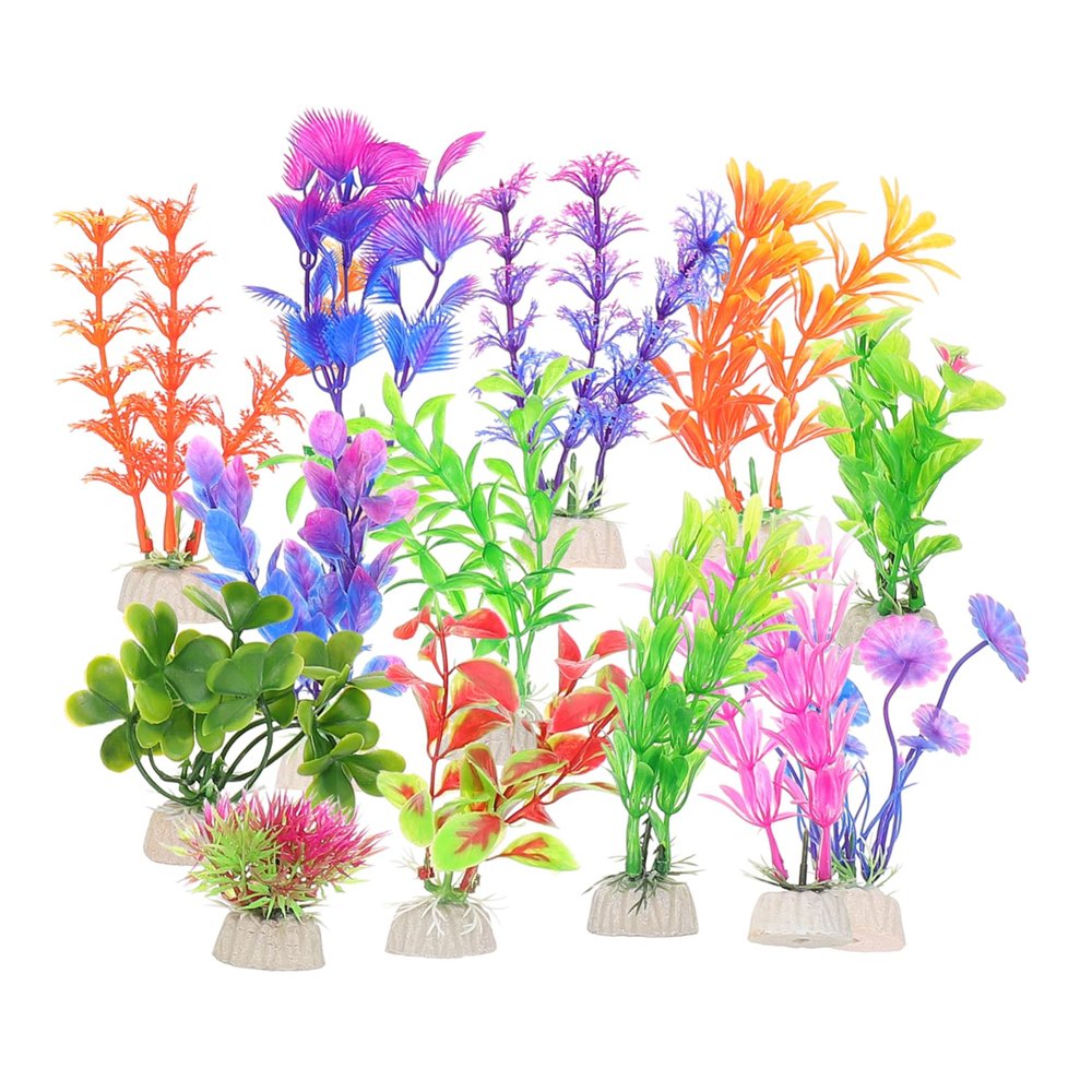 Minkissy Artificial Aquarium Plants Decoration Set
