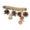 minkissy Parrot Toy, Wooden Parrot Stand, Cockatiel Hammock Toy, Chewable Perch Stand and Bird Chew Toy view 1