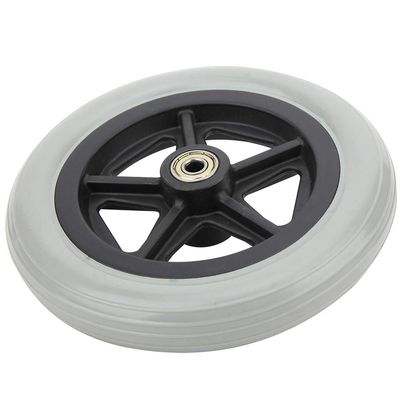 1 Piece 7 Inch Gray Rubber Wheel for Wheelchairs