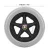 1 Piece 7 Inch Gray Rubber Wheel for Wheelchairs view 2