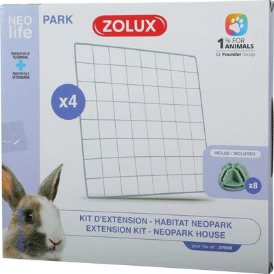 Zolux Modular Rabbit Cage Extension Park, 1.84 m, Wire Mesh