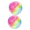 OSALADI 2-Piece Glow-in-the-Dark Rainbow Moon Wall Stickers view 1
