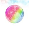 OSALADI 2-Piece Glow-in-the-Dark Rainbow Moon Wall Stickers view 2