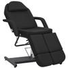 vidaXL Adjustable Swivel Beauty Chair Faux Leather Black 180 x 62 x 78 cm view 1