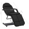 vidaXL Adjustable Swivel Beauty Chair Faux Leather Black 180 x 62 x 78 cm view 2