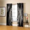 2 Gray Lion Blackout Curtains, 43.3" W x 84.6" H, with Grommets view 4