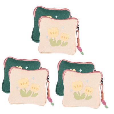 LALAFINA 6-Pack Cotton Menstrual Pad Storage Bags