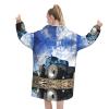 MELPHI Farm Tractor Print Hooded Blanket view 4