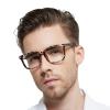 OCCI CHIARI Blue Light Blocking Reading Glasses 2.25 for Men, Lightweight Rectangle Computer Glasses with Spring Hinges, Gray Leopard view 3