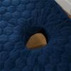 Highdi Massage Table Cover with Face Hole, Washable Crystal Velvet, Elastic Fitted Massage Bed Cover, Soft Breathable, 70 x 185 cm, Navy Blue view 2