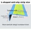 oocco PVC Self-Adhesive Anti-Slip Stair Edge Protector, 5 × 2.5 cm × 1.5 m, Black view 3
