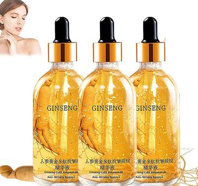 Ginseng Polypeptide Anti-Aging Essence, 100 mL, Firming Facial Serum, 3 Pieces