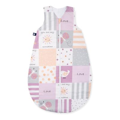 Julius Zöllner Summer Sleeping Bag, 0.5 TOG, 60°C Washable, Made in Germany, OEKO-TEX Standard 100, Patch Rose, Size 90