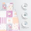 Julius Zöllner Summer Sleeping Bag, 0.5 TOG, 60°C Washable, Made in Germany, OEKO-TEX Standard 100, Patch Rose, Size 90 view 2