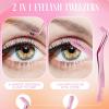 Yalixuan 2-in-1 Eyelash Tweezers with Integrated Comb view 3