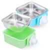 minkissy Durable Stainless Steel Hanging Cat Bowl for Pet and Dog Crates view 1