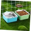 minkissy Durable Stainless Steel Hanging Cat Bowl for Pet and Dog Crates view 3