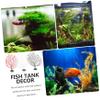 FRCOLOR 5-Piece Artificial Plant Aquarium Decoration view 3