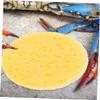 FRCOLOR 50-Piece Yellow Wood Fiber Sponge Set for Hermit Crabs view 2