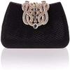 RajoNN Women's Diamond Evening Clutch, European and American Fashion, Banquet Bag, 18 x 10 x 6 cm (Black) view 1