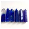 JCAKES Natural Rough Crystal, 1 Piece, Blue Melt Crystal, Quartz, Hand-Carved Crystal Point Wand Column, Healing Stone (Color: 2 pcs, Size: Approx. 60–90 mm) view 1