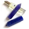 JCAKES Natural Rough Crystal, 1 Piece, Blue Melt Crystal, Quartz, Hand-Carved Crystal Point Wand Column, Healing Stone (Color: 2 pcs, Size: Approx. 60–90 mm) view 4