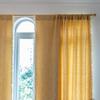 XCLOOZGL Boho Geometric Half-Sheer Curtain with Tassels, Yellow, 52W x 18L view 2