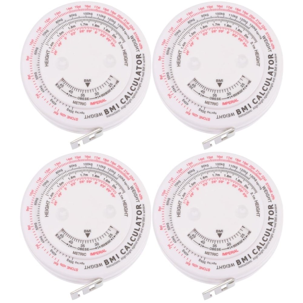 Healvian 4-Piece Portable BMI Body Measuring Tape Set