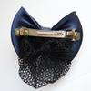 DSOUWEH Bow Hairnet, Thick Stripes, Blue view 2