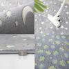 Glow-in-the-Dark Nightstand Rug for Kids' Room, Pink Stars and Moon, 80 x 180 cm view 3