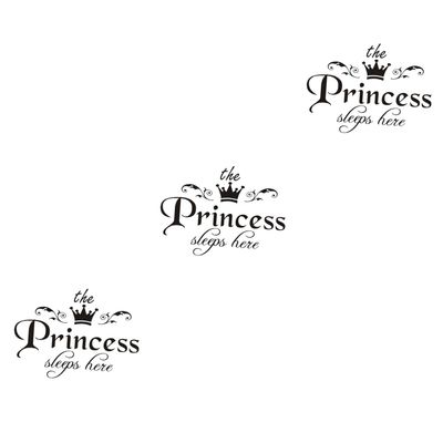 OSALADI 3-Piece Creative Letter Wall Stickers, PVC, Black, Waterproof, Self-Adhesive
