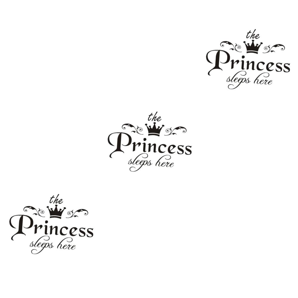 OSALADI 3-Piece Creative Letter Wall Stickers, PVC, Black, Waterproof, Self-Adhesive