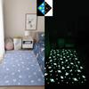 Single Tree Forest Glow-in-the-Dark Kids' Room Rug, Blue Stars and Moon, 200 × 300 cm view 1