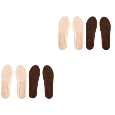 ABOOFAN 4 Pairs Warm Wool Insoles