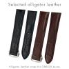 SVAPO Crocodile Leather Watch Strap for Omega Seamaster 300, Speedmaster, De Ville, AT150, 19 mm, Agate view 2