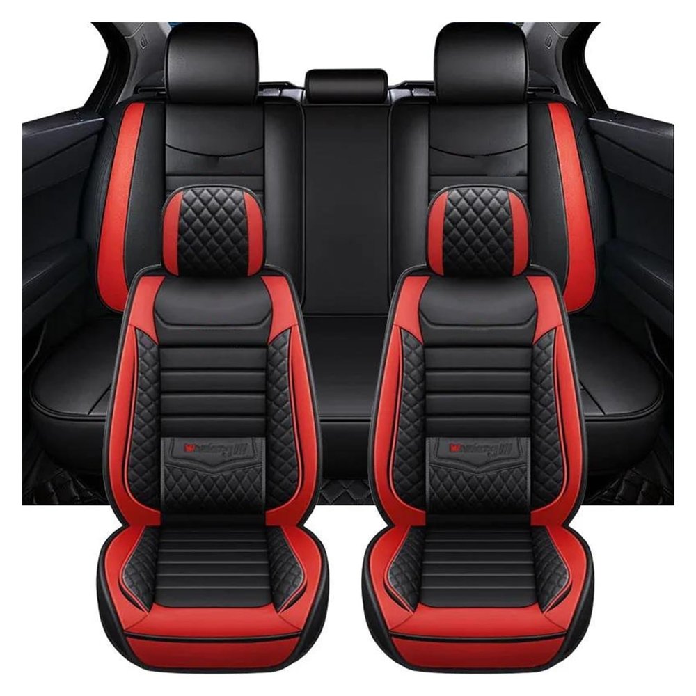 pclele Car Seat Covers for Chrysler 300C, 5-Piece, Red