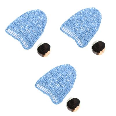 FRCOLOR 3-Piece Women's Hairnet Snood Covers, Elastic Viscose Hair Nets for Sleeping, Wigs and Buns