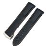 SCHIK 20 mm Curved Rubber Strap for Omega Speedmaster Moonwatch, Seamaster 300, AT150, Black Buckle, Agate view 1